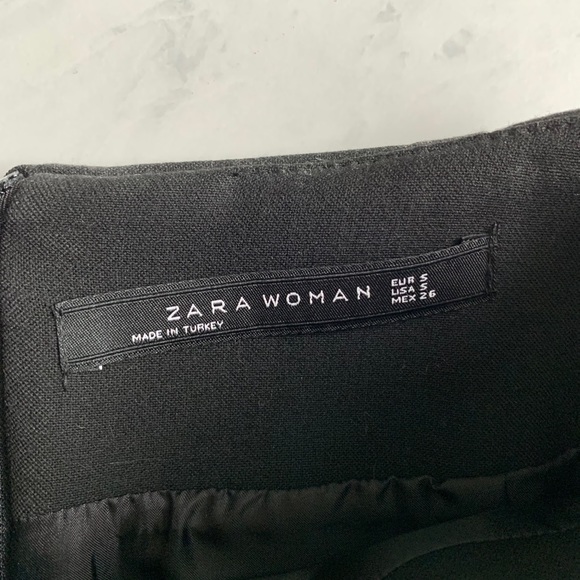 Zara black mini skirt with grommet ties - Picture 7 of 9